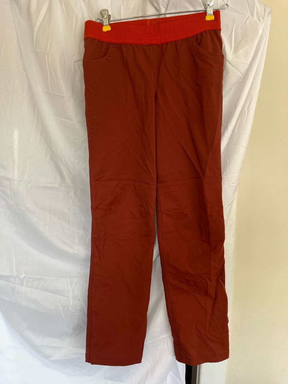 REI kids hiking pants - unisex - orange/rust/maroon - size M 10-12
